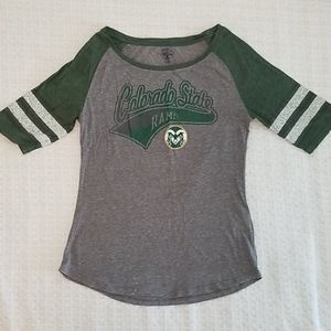 Colorado State Rams Wmns Half-sleeve tshirt Sz M